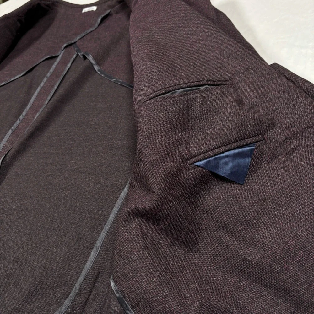 Peter Millar Sport Coat Mens 50T Burgundy Wool Blend Unstructured Blazer Jacket